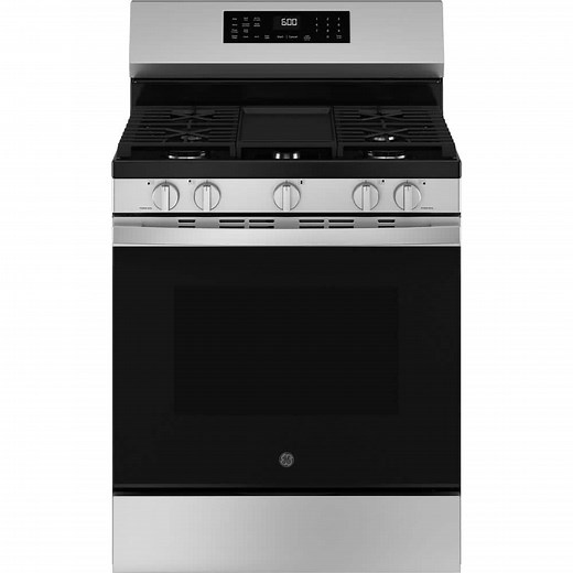 Reviews for GE 30 in. 5-Burners Smart Free-Standing Gas Convection Range in Stainless with EasyWash Oven Tray And No-Preheat Air Fry | Pg 1 - The Home Depot
