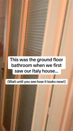 We bought a €70K house in Piemonte… and THIS was the ground floor bathroom the first time we saw it. Wait until the end for the full renovation reveal! Renovating in Italy is not for the faint of heart but when you see your vision come to life it’s so worth it. 💪😊 #italy #homerenovation #oldhouserenovation #beforeandafter #northernitaly
