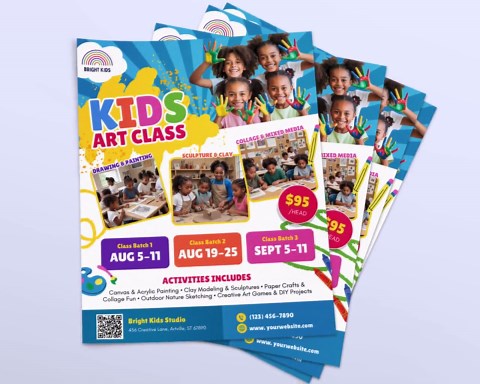 Kids Art Workshop Flyer, Editable Kids Art Class Template, Kids Art Camp Flyer, Youth Art Camp Flyer, Kids Painting Event Flyer, Canva DIY - Etsy