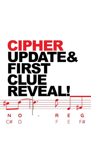 🚨 CIPHER UPDATE! 🚨 A bunch of clues have been solved… a few people have gotten very close… but the treasure is still out there and the full code remains unsolved. 👀🗝️ This is the first treasure hunt ever embedded inside a piece of music, and taking part in it is honestly historic. 🎶💎 Plus… someone is eventually walking away with $10,000. That’s life-changing, especially for younger solvers jumping in now. Today I’m revealing Clue #1 — and giving a quick look at how the letters line up with