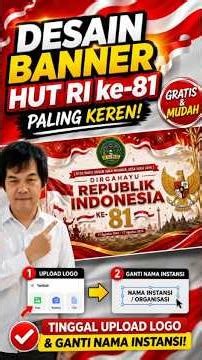 The Coolest 81st Indonesian Independence Day Banner Design! Free & Easy. #shorts