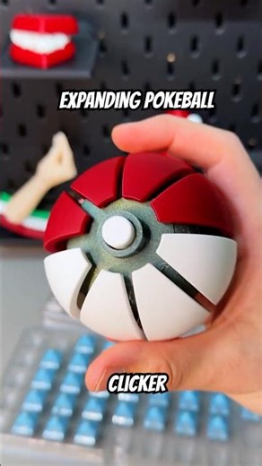 3D Printed POKÉBALL Click-a-Ball Fidget #3dprinting