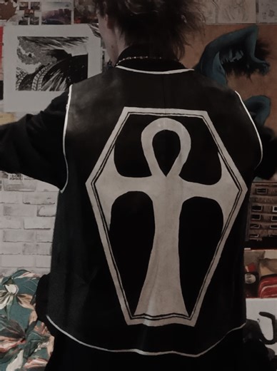DIY Goth Vest Painting with Acrylic Paint