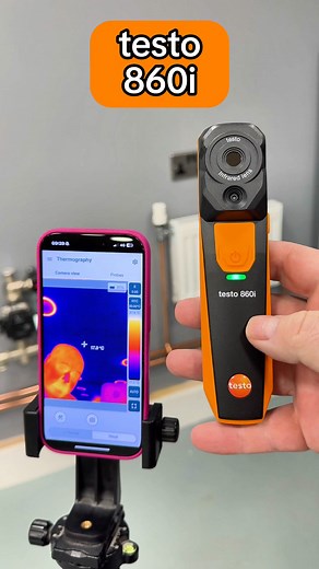 Testo 860i Thermal imaging camera deltaheat deltacool wireless thermal imager for smartphones Testo UK #plumber #plumbing #AllenHart #testo | Allen Hart