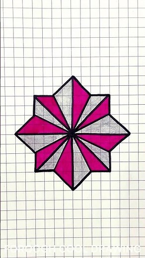 Mastering Geometric Art: Simple Graph Paper Drawings✍🏻 #shorts #shortvideo #drawing #art #3d #easy