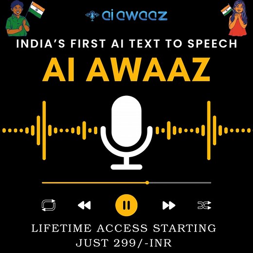 1.9K views |  AI Awaaz – The Future of Voice is Here!  Stop! Still wasting hours recording, retaking, and editing your voice manually?  Introducing – AI Awaaz India’s first Studio-Quality Text-to-Speech tool that sounds just like you — but even more professional!  Just type your text… ️ And hear your voice in Ultra-Realistic Quality – instantly! | Toolsmize.in | Facebook