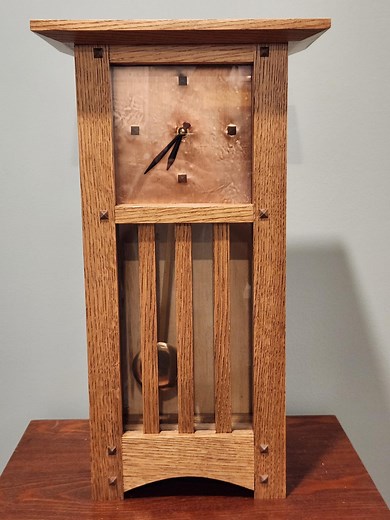 Hand Crafted Arts and Crafts (mission) Style Mantle Clock - Quartersawn White Oak - Etsy