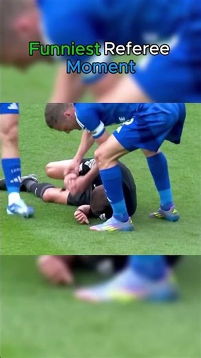 Referee Gets Injured in the Dumbest Way 😭 #football #sportsshorts