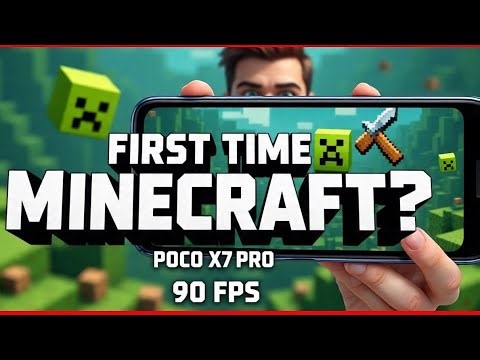 . *FREE FIRE Player Plays MINECRAFT PE First Time on POCO X7 PRO 😱 Day 1*