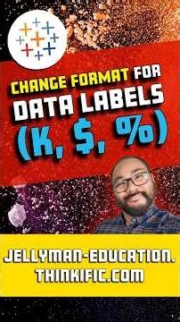 How to Change Number Formatting to k, $, and % in Tableau #tableau #dataviz #analytics