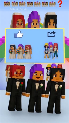 40K views · 770 reactions | Will you choose Team Bride Rumi, Minecraft or Roblox | Funny JJ & Mikey | Facebook