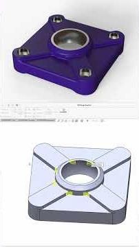 198 Flange Bearing #solidworks @needful3d