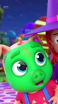 Five Little Monsters Song for Kids #shorts #nurseryrhymes #halloweenshorts #halloween #numbersong