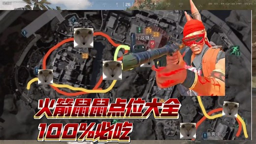 2026火箭鼠鼠点位位置信息，100%必吃攻略两分钟刷取炫彩威龙，马上转运，机甲。