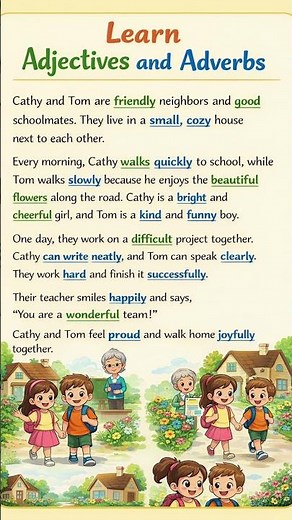 how to learn adjectives & adverbs in just 1 minute