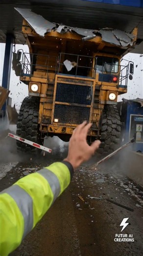 Le péagiste hurle « ARRÊTEZ-VOUS ! » mais le camion géant continue 😱🚛