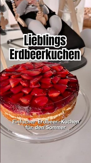 Unser Lieblings Erdbeerkuchen 🍓👌🏻 #rezept #kuchen #backen #erdbeerkuchen #familie