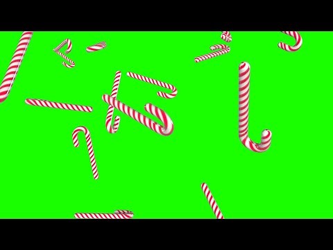 Green Screen Christmas Cane Candy style Free download Sweets rain overlay
