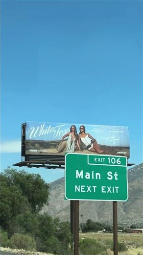 White Fox billboards in the Coachella Valley
