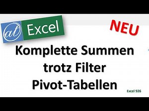 Gefilterte Elemente in Summen einschließen - Neu in Excel Pivot