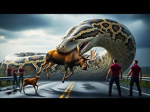 Rescue Stories: Rescue Team Saves Moose from Giant Python, Moose Attacked By Giant Python on Streets