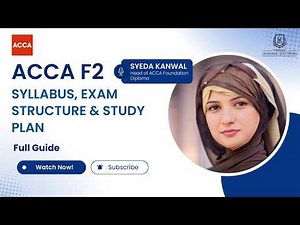ACCA F2 (MA) Complete Overview | Management Accounting Guide