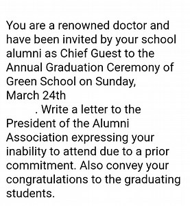 You are a renowned doctor and have been invited by your school ... | Filo