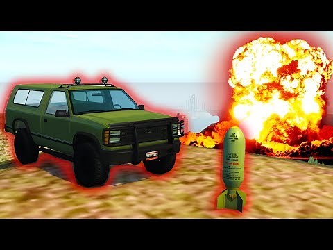 NUKE IN BEAMNG?! HUGE EXPLOSION DESTROYS CARS! - BeamNG.drive