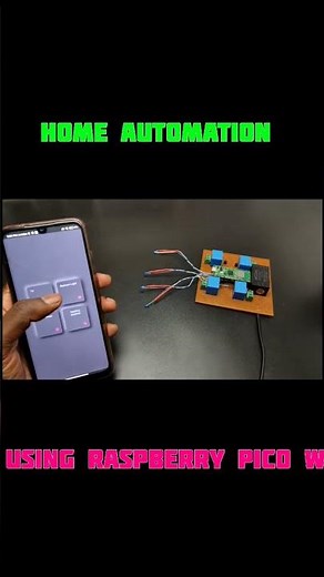 Home Automation using Raspberry Pi Pico W #electronics #shorts #shortvideo