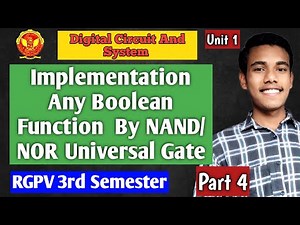 NAND & NOR as Universal Gates | Boolean Function Implementation | Digital Electronics