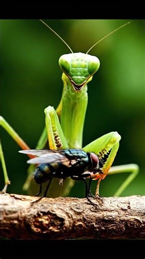 The Secret Weapon of the Praying Mantis 🕷️💚 | Nature’s Silent Assassin