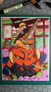 🍥🐸. | #naruto #narutoshippuden #anime #drawing #narutodrawing #fyp #رسم #copic #promarker