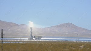 The solar tower of the Ivanpah Solar Electric Generating System