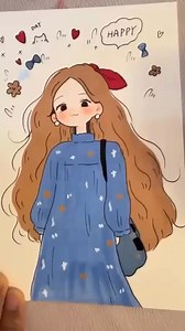 34K views · 260 reactions | cute illustration  save for inspo ✨ lovely artwork by @aurora.befabulous  #notebooktherapya - Shop our 160GSM bujos, stamps, washi tapes, gift sets, stickers and more on our store: link in bio @notebook_therapyor visit notebooktherapy.com ✨ #asmr #asmrderawing #illustration #artideas artwork drawing markerart | Notebook Therapy | Facebook