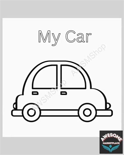 Car Coloring Page – Simple Printable for Kids (Copy)