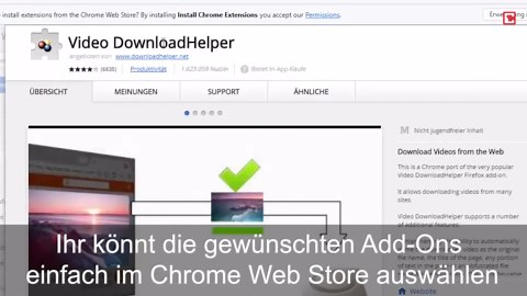 Chrome Add-ons für Opera