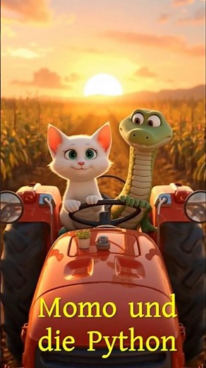 🐍🚜 Eine Python auf dem Traktor | Wild Emora DE #shorts #python #katze #wildemorade