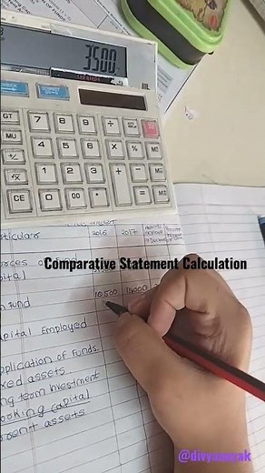 Comparative Statement Calculations #comparative #sybafsem4 #divyanayak #managementaccounting