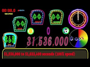 31,536,000 to 31,622,400 seconds (100X speed)