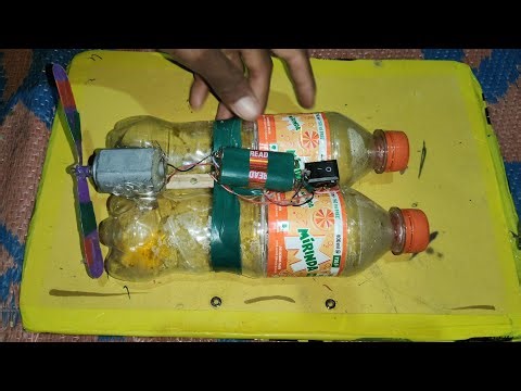 How to Make a Powerful Air Boat using Plastic Bottles and DC Motor