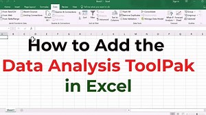 How to Add the Data Analysis ToolPak in Excel | Installing Analysis Tool for Statistical Analysis