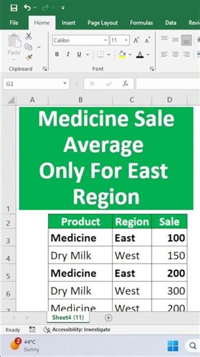 Averageifs Function | Average In Excel With 2 Criteria