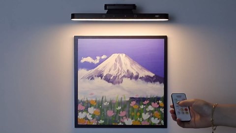 WILLED 3W Picture Lights for Wall, Rechargeable Battery Operated Picture Light, Wireless Wall Light with Remote, Dimmable & Timer Art Lighting for Paintings Wireless, Magnetic Gallery Light, Black