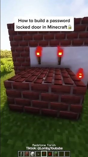 Minecraft: Password Door Tutorial | #shorts