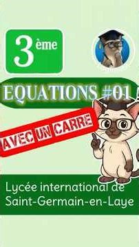 🟩 Équations avec un carré 01 : méthode facile (3ème) #maths #brevet #equations #lycéeinternational