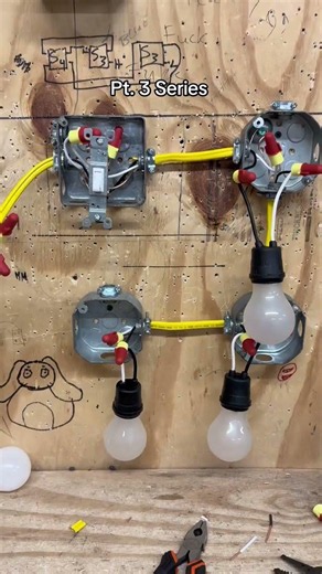 Single toggle switch & 3 lights ram series #electrician #tradeschool