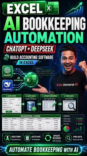 Automate Bookkeeping in Excel with AI | ChatGPT + DeepSeek Accounting Software