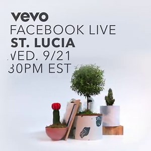 Today at 3:30pm EST, we're going live with St. Lucia!!! Stay tuned! | Vevo