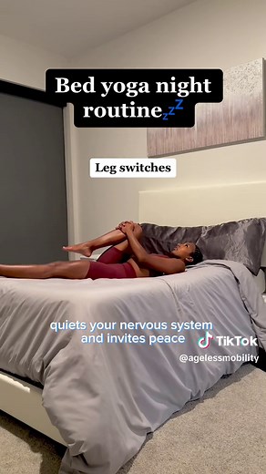 Bed Yoga Night Stretch Routine for Better Sleep & Stress Relief