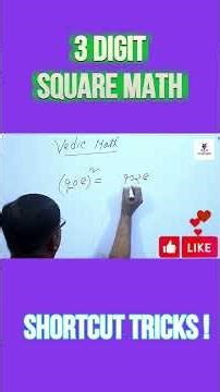3 Digit Square Shortcut #banglamath #maths #mathshortcut #mathstricks #exampreparation #mathtips